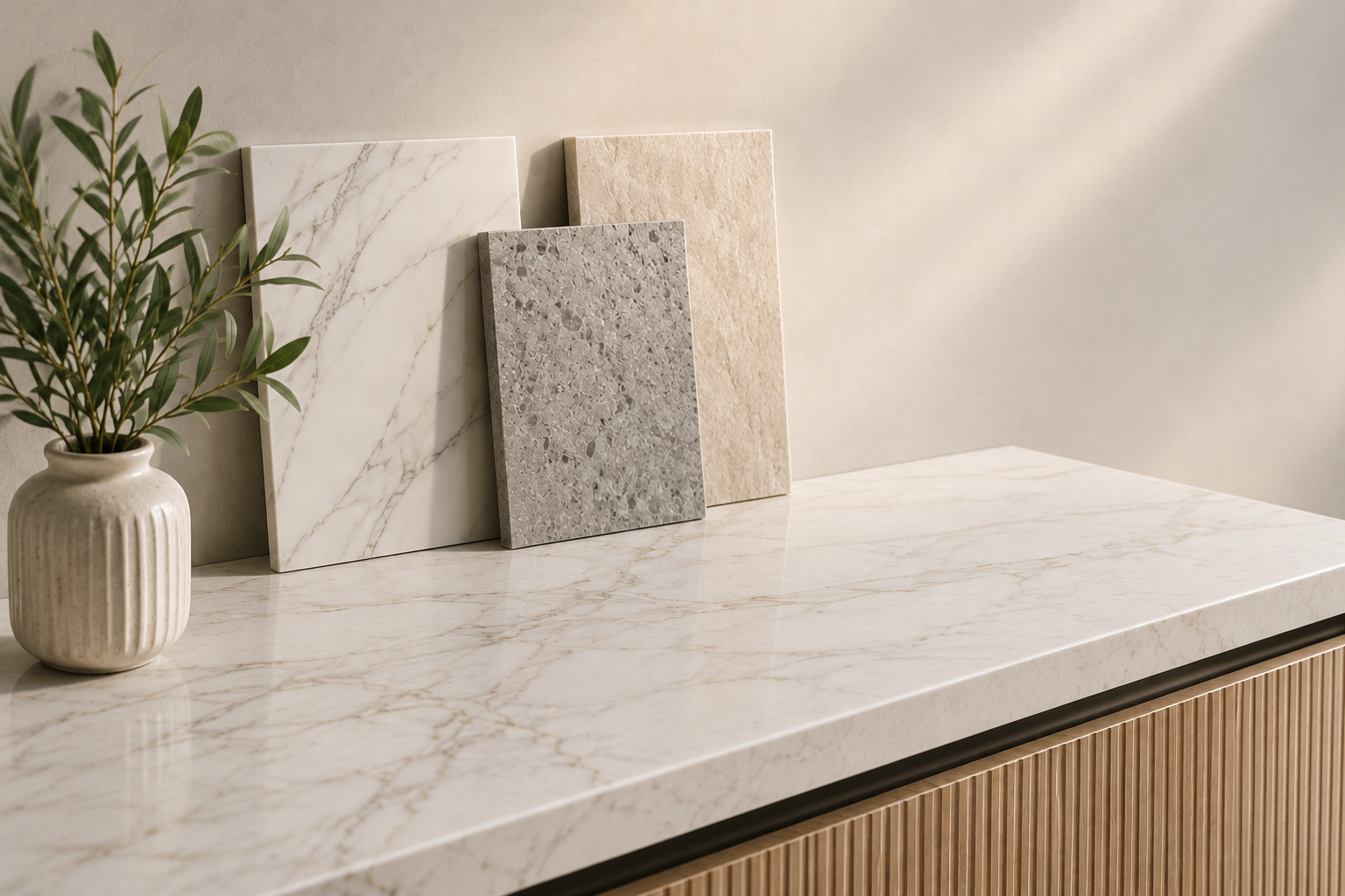 Stone worktop detail